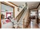Hallway features wood trim, chair lift, and access to other rooms at 3360 E Main St, Danville, IN 46122