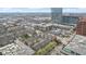 High-angle aerial view of the area, showcasing a mix of residential and commercial properties in the urban landscape at 355 E Ohio St # 309, Indianapolis, IN 46204