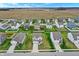 Aerial view of a well-ordered suburban area featuring neatly arranged homes at 371 Bluestem Ln, Whiteland, IN 46184