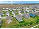 A wide aerial view of a community with consistent landscaping and street design at 371 Bluestem Ln, Whiteland, IN 46184