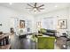 Bright living room with hardwood floors, modern decor and comfortable seating perfect for relaxing at 415 S Oxford St, Indianapolis, IN 46201