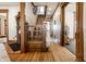 Elegant staircase featuring wooden railings and trim, leading to the upper level of the home at 4849 Central Ave, Indianapolis, IN 46205