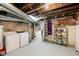 Unfinished basement offers laundry, storage, and potential for customization or additional living space at 616 N Bancroft St, Indianapolis, IN 46201