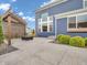 This home features a backyard patio with pergola, privacy screen, and a modern fire pit at 682 Keswick Dr, Brownsburg, IN 46112
