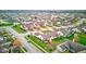 A serene suburban community with lush lawns and tree-lined streets is captured in this beautiful aerial view at 7150 Brant Pointe Cir, Indianapolis, IN 46217