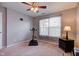 Carpeted bedroom featuring fitness equipment, offering convenience for at-home workouts at 7150 Brant Pointe Cir, Indianapolis, IN 46217