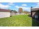 Fenced backyard with green grass lawn at 758 Stafford Rd, Plainfield, IN 46168