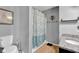 Bathroom featuring a shower/tub with a shower curtain and a toilet at 758 Stafford Rd, Plainfield, IN 46168