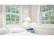 This cozy bedroom is bright and naturally lit from two large windows at 7591 Inkbush Dr, Nineveh, IN 46164