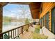 The deck has a view of the lake at 7591 Inkbush Dr, Nineveh, IN 46164