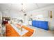 Open-concept kitchen and dining area with a large table perfect for Gathering gatherings at 7591 Inkbush Dr, Nineveh, IN 46164