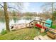 A beautiful lake view from the dock, perfect for enjoying the outdoors at 7591 Inkbush Dr, Nineveh, IN 46164