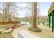 Backyard featuring waterfront views of the serene lake with a private boat dock at 7591 Inkbush Dr, Nineveh, IN 46164