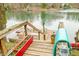 Scenic view of a lake from a wooden staircase leading to a private dock at 7591 Inkbush Dr, Nineveh, IN 46164
