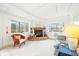 Inviting living room featuring a brick fireplace and comfortable seating at 7591 Inkbush Dr, Nineveh, IN 46164