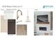Sample kitchen finishes showcase two tone cabinets, backsplash, flooring, faucet, lighting and hardware at 9150 Bryce Cir, Zionsville, IN 46077