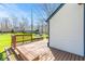 A wooden deck with built-in benches offers a relaxing outdoor space at 923 Jonathan Dr, Plainfield, IN 46168