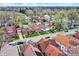 A beautiful, aerial view of the neighborhood shows tree-lined streets with well-maintained homes and mature trees at 947 E Bradbury Ave, Indianapolis, IN 46203