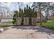 Backyard view with decorative screens and well-kept landscaping at 10109 Fergus Ave, Carmel, IN 46032