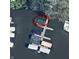 Aerial view showing boat docks, some covered, in a harbor setting at 11339 Fonthill Dr, Indianapolis, IN 46236