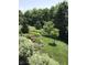 Gorgeous backyard with manicured landscaping, decorative trees, and healthy green grass at 11863 Edgefield Dr, Fishers, IN 46037