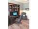 Stylish home office featuring a classic desk, comfortable chair, and rich wood accents for a productive atmosphere at 11863 Edgefield Dr, Fishers, IN 46037