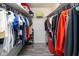 Walk-in closet with ample storage space and shelves at 12722 Brady Ln, Noblesville, IN 46060
