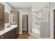 Tastefully designed bathroom with granite vanity, marble walk-in shower, and modern fixtures at 1484 N County Road 900 E, Avon, IN 46123