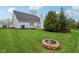 Lush backyard featuring a fire pit area, spacious grass, and an inviting patio set at 15129 Smithfield Dr, Westfield, IN 46074
