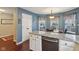 Eat-in kitchen featuring granite countertops, stainless steel appliances, and a cozy dining nook at 15129 Smithfield Dr, Westfield, IN 46074