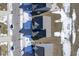 Overhead aerial view of property showing roof, street and surrounding neighborhood at 15365 Todd S Ln, Fishers, IN 46037