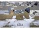 Aerial view of the back of the home showing large backyard and neighboring houses at 15365 Todd S Ln, Fishers, IN 46037