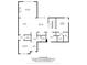 Floor plan featuring a living room, kitchen, dining area, foyer, and bedroom/office at 16688 Bowesmont Dr, Fortville, IN 46040
