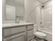 Bright bathroom with a vanity, shower, and toilet at 17372 Graley Pl, Westfield, IN 46074
