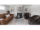 Inviting living room featuring modern decor, comfortable seating, and a stylish fireplace at 207 Stephen Ct, Indianapolis, IN 46280