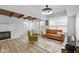 Cozy living room with wood ceilings, large windows, and comfortable seating at 218 Urban St, Danville, IN 46122