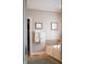 A relaxing bathroom with a soaking tub, decorative towels, and natural light at 23219 Marin Dr, Cicero, IN 46034