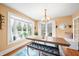 Dining room with a bay window, bench seating, and stylish decor at 251 E South St, Franklin, IN 46131