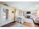 Inviting living room with a cozy fireplace, hardwood floors, and stylish furniture at 251 E South St, Franklin, IN 46131