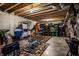 Unfinished basement offering storage space, exposed ceiling and concrete walls, ready for your personal design at 3393 Paisley Pointe, Whitestown, IN 46075