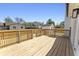 A large wooden deck provides an excellent outdoor space for leisure at 4057 Knollwood Ave, Franklin, IN 46131