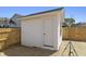 A well-maintained shed in the backyard provides extra storage space at 4057 Knollwood Ave, Franklin, IN 46131