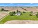 Aerial view of a home with an in-ground pool and spacious yard, surrounded by picturesque farmland at 4545 W 200 S, Lebanon, IN 46052