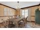 Formal dining room with decorative chandelier, wood floors, and elegant furnishings at 4545 W 200 S, Lebanon, IN 46052