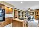 Spacious kitchen with wood cabinetry and a center island, perfect for cooking and entertaining at 4545 W 200 S, Lebanon, IN 46052