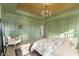 The spacious main bedroom with a neutral area rug and lots of natural light at 5679 S 675 W, New Palestine, IN 46163