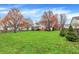 Large, green backyard with mature trees, offering ample space for recreation and outdoor activities at 6037 Porter Ln, Noblesville, IN 46062
