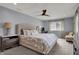 Serene main bedroom with a plush bed, elegant decor, and ample natural light at 6377 Green Leaves Rd, Indianapolis, IN 46220