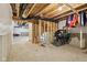 Unfinished basement featuring concrete floors, and exposed duct work at 6557 Eagles Nest Ln, McCordsville, IN 46055