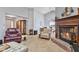 Inviting living room with a fireplace, comfortable seating, and an open layout perfect for entertaining at 760 Sable Ridge Dr, Greenwood, IN 46142